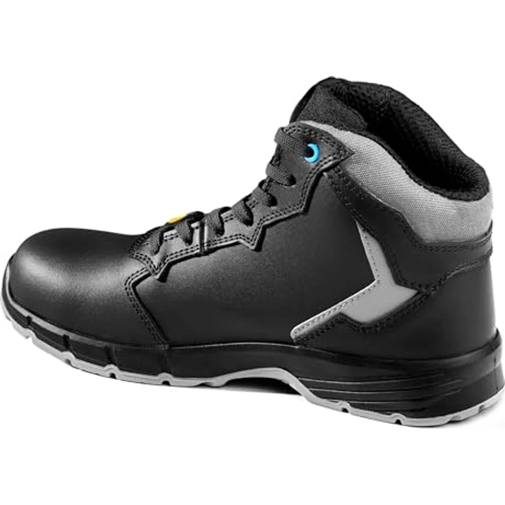 Sparco Targa-H, Unisex Feuerwehr- und Sicherheitsschuhe, wasserabweisendes Glattleder, Schwarz Dunkelgrau, Größe 41 EU, atmungsaktive Gewebefütterung, Glasfaser-Zehenschutzkappe bis 200 Joule – Bild 3