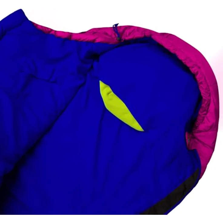 Trollkids KIDS FJELL DREAMER, Robuster Schlafsack mit Mitwachs-Funktion, Dunkelrosa / Mittelblau – Bild 5