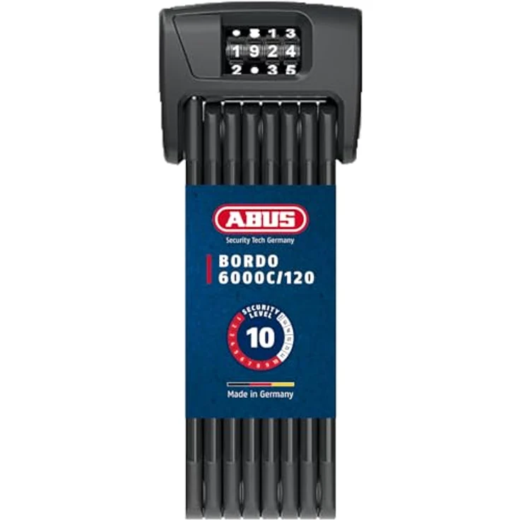 Abus Bordo 6000C, Kombinations-Veloschloss (120 cm) mit 4-stelligem Zahlencode und flexibler Bauweise – Bild 1