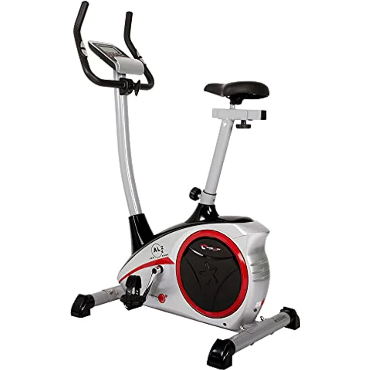 Christopeit Sport Fahrrad-Heimtrainer AL 2 Silber - 24-Stufig, bis 150kg Gewicht, 9kg Magnet-Bremssystem, LCD-Display