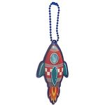 moses Glimmi-Reflektor Rakete Maße: 8 x 5 x 0,2 cm Sicherheits-Reflektor für den Schulranzen, Sporttasche etc. reflektierender Anhänger in bunt