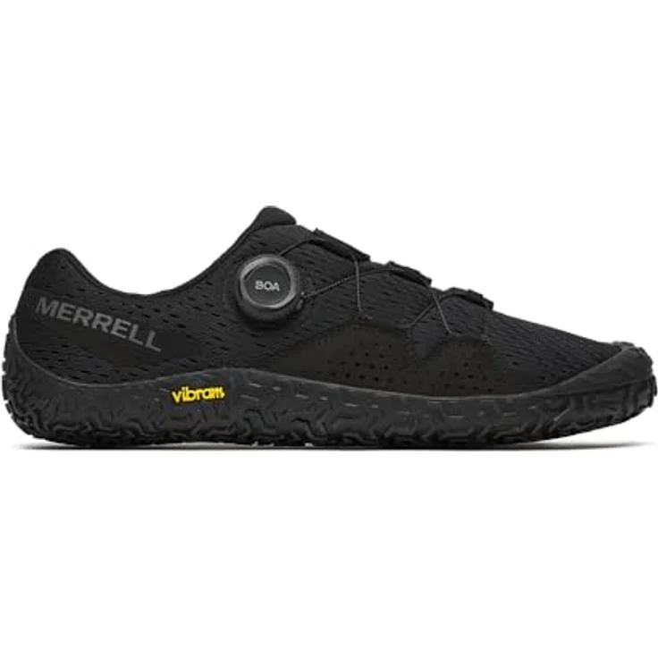 Merrell Vapor Glove 6 Boa, Herren Laufschuhe mit BOA-Schnürsystem und Vibram Ecostep Sohle, Schwarz 46.5 – Bild 1