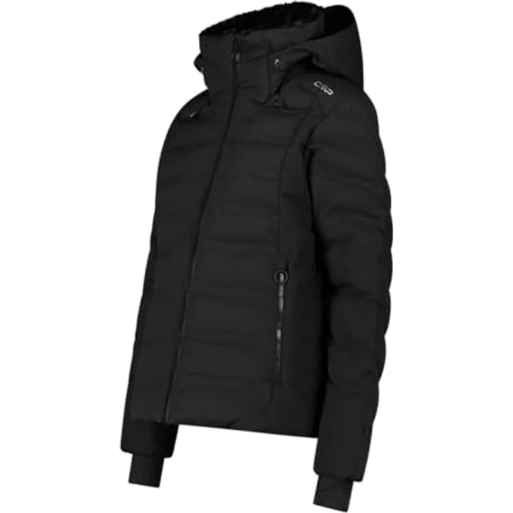 CMP wattierte Damen Skijacke mit Clima Protect, wind- und wasserdicht, Kapuze, schwarz, Größe 42 – Bild 3