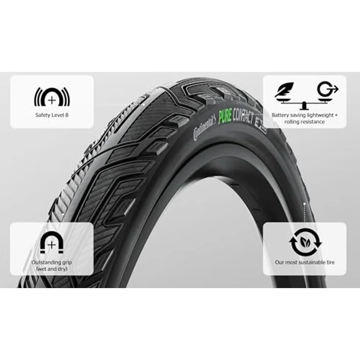 Continental FALTR PURECONT 55-622 B-CO Plus RT, Fahrradspeichen mit geringem Rollwiderstand und batteriesparendem Leichtgewicht – Bild 4