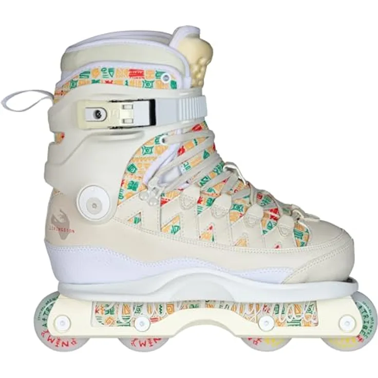 Iqon Montre Livingston Pro Skate, Rollschuhe mit MYFIT Prime Futter, glasfaserverstärktem Kunststoff, höhenverstellbar, Größe 46, braun