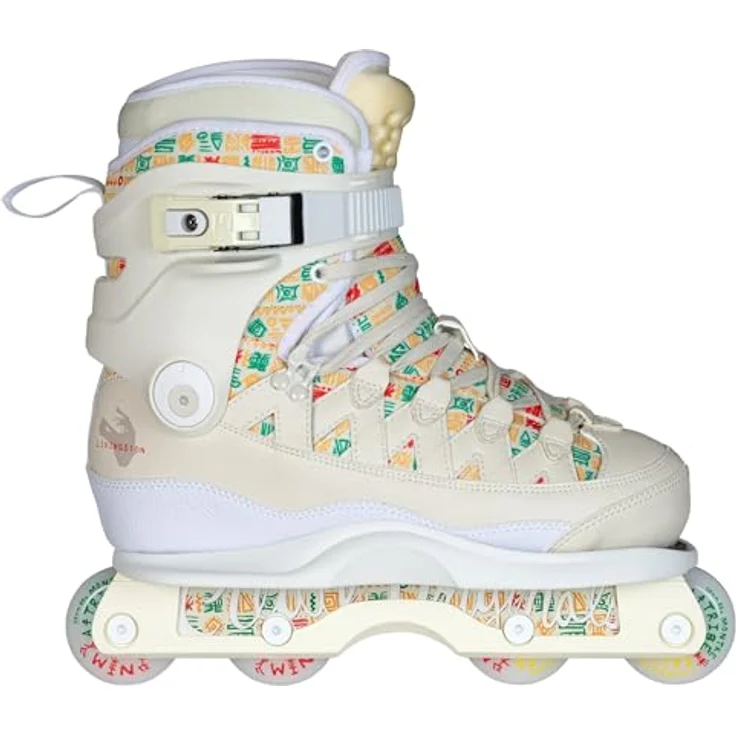 Iqon Montre Livingston Pro Skate, Rollschuhe mit MYFIT Prime Futter, glasfaserverstärktem Kunststoff, höhenverstellbar, Größe 46, braun – Bild 1
