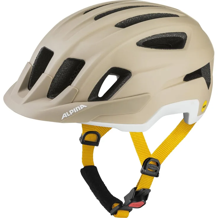 ALPINA PARANUS MIPS Fahrradhelm, Gloss Schwarz, Multi-Directional Impact Protection System, leichtgewichtige Konstruktion, hohe Sicherheit für Touren- und Trekkingradfahrten