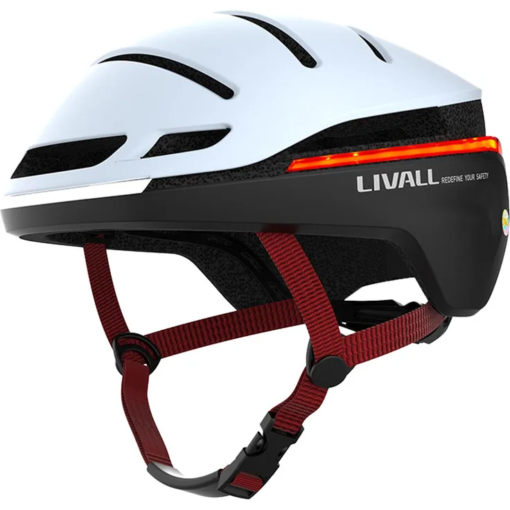 Livall EVO21, Fahrradhelm mit SOS-Technologie, GPS-Positionierung, Rück- und Frontlichtern