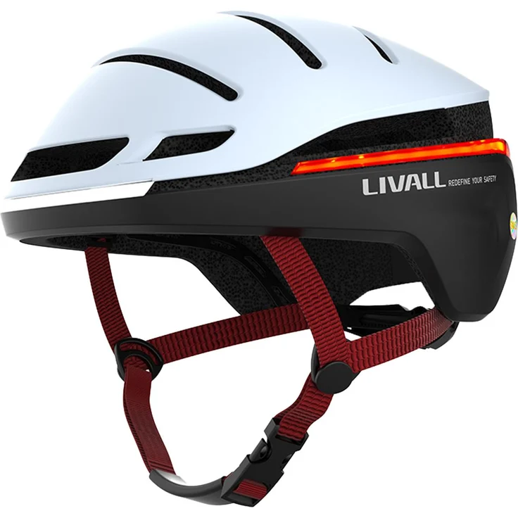 Livall EVO21, Fahrradhelm mit SOS-Technologie, GPS-Positionierung, Rück- und Frontlichtern