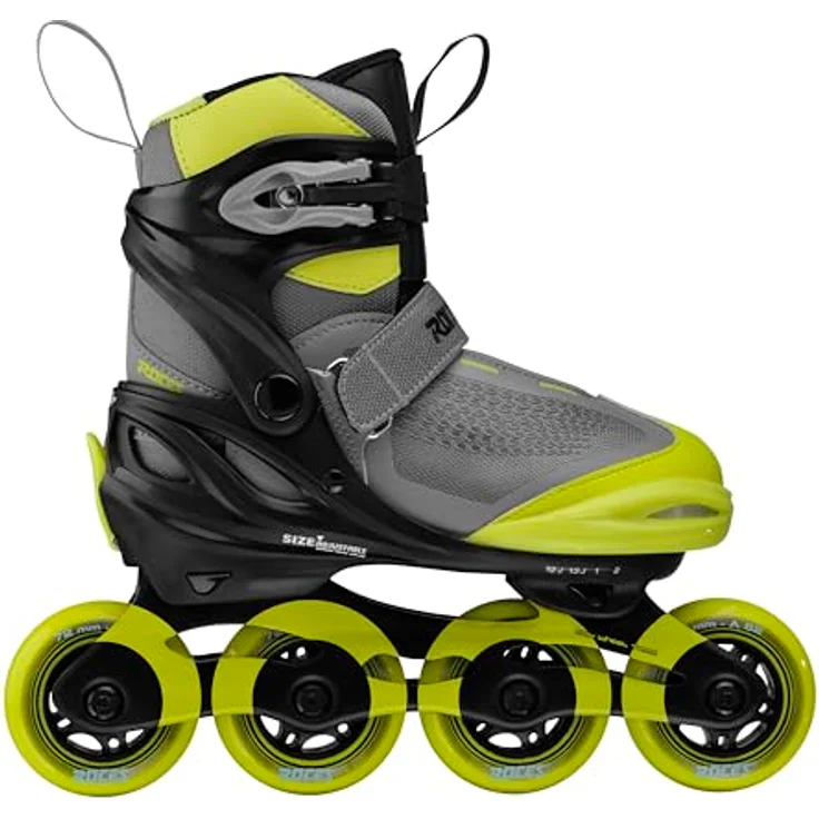 Roces Moody X Boy, Rollschuhe mit stufenlos verstellbarer Schale, Aluminium-Schiene und 76mm Rollen, schwarz – Bild 1