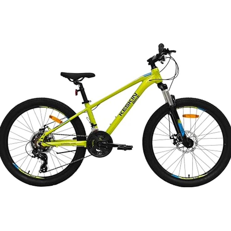Keskin HT MTB1 24" Kinder Mountainbike – 21-Gang, Aluminiumrahmen, 2.35" Luftreifen, hydraulische Scheibenbremsen, Neongrün – Bild 2