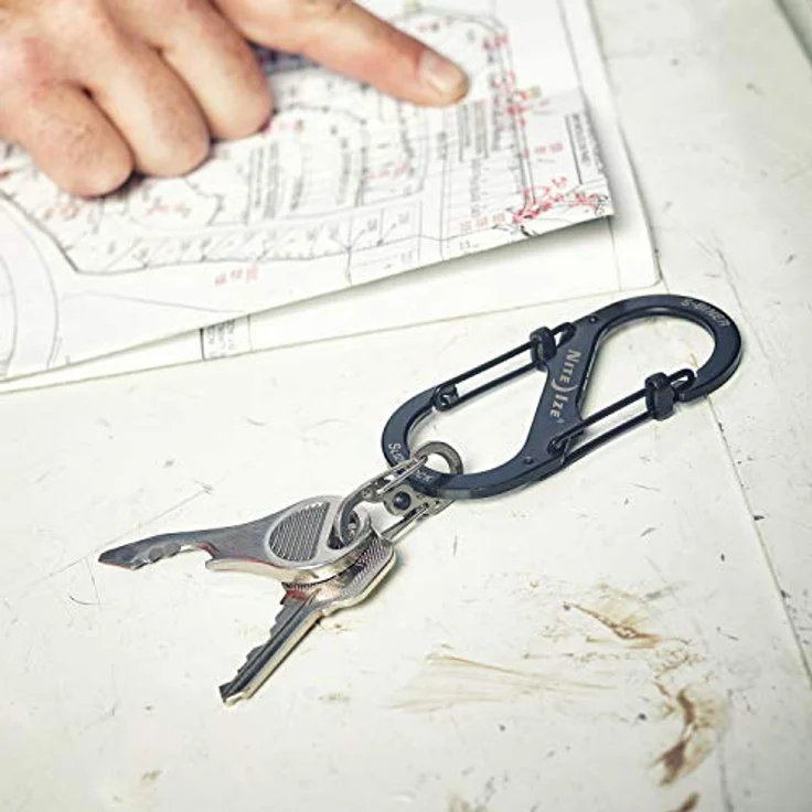 Nite Ize Karabiner S-Biner SlideLock GR 4, extra-sicherer Edelstahl, schwarz, zulässiges Gesamtgewicht 34 kg – Bild 5