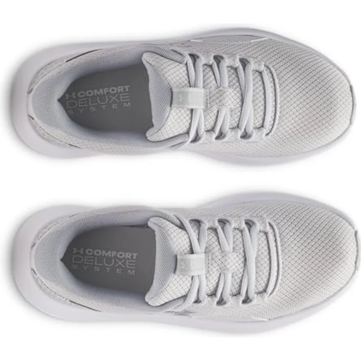 Under Armour UA W Charged Surge 4, Damen Laufschuhe, atmungsaktives Obermaterial, Grau/Silber, Größe 36 – Bild 4