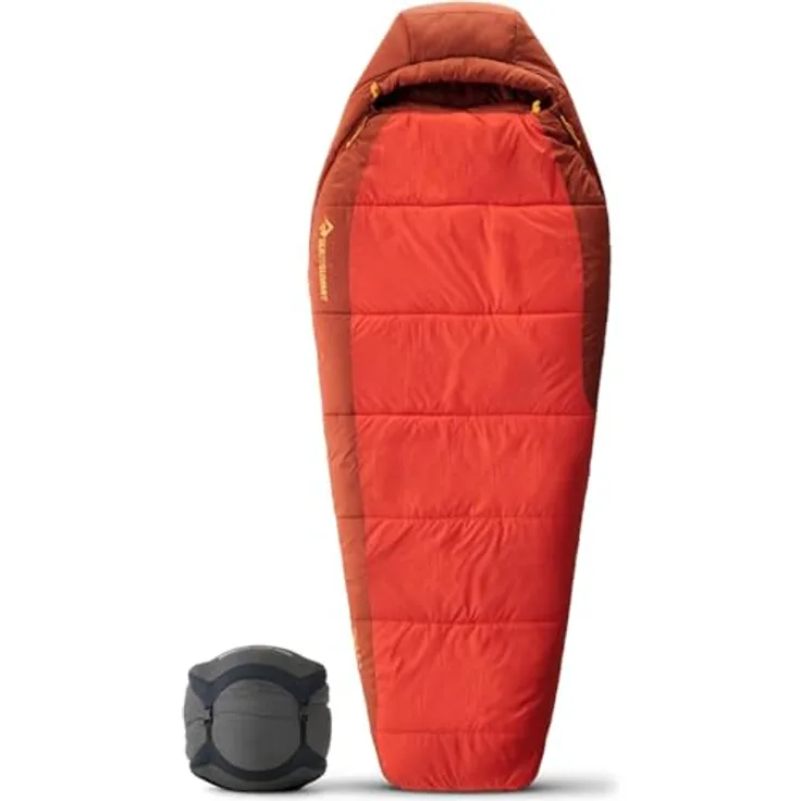 Sea to Summit Hamelin Damenschlafsack Kunstfaser Long (–9 °C) mit Revive Loft-Isolierung, konturiertem Design und Free-Flow-Reißverschluss, orange - 2.290 g