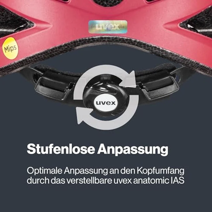 Uvex Sports i-vo cc Mips, Velohelm für 56-60 cm, schwarz-rot, mit integrierter Sonnenblende und 24 Belüftungsöffnungen – Bild 5