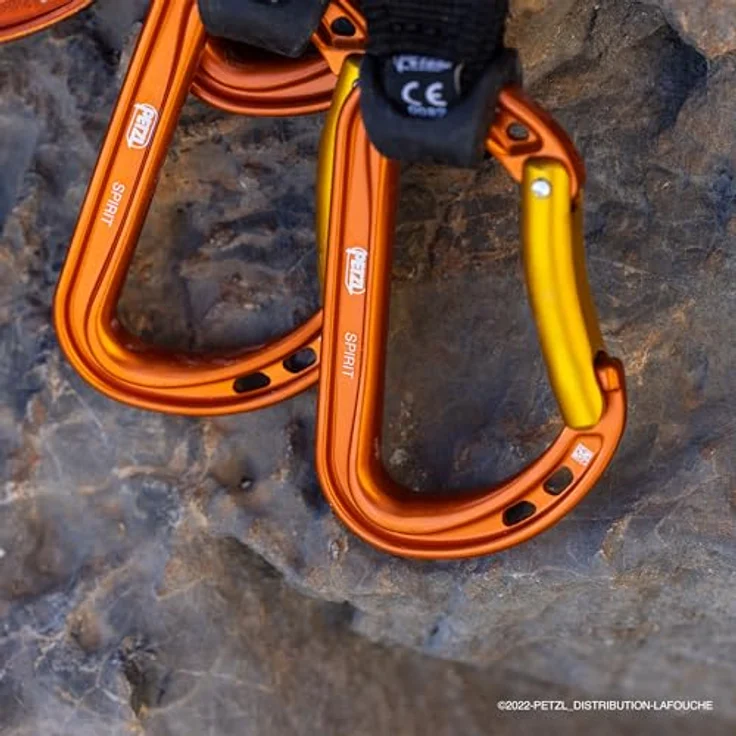 Petzl Spirit 6-Pack, Pack von sechs Musketieren, Karabiner mit Keylock-System, mehrfarbig, Unisex Erwachsener – Bild 2