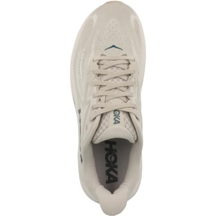 Hoka Clifton 10, Herren Laufschuhe mit ultraleichter Dämpfung, 8 mm Sprengung, Weiss, Größe 46 2/3 – Bild 2