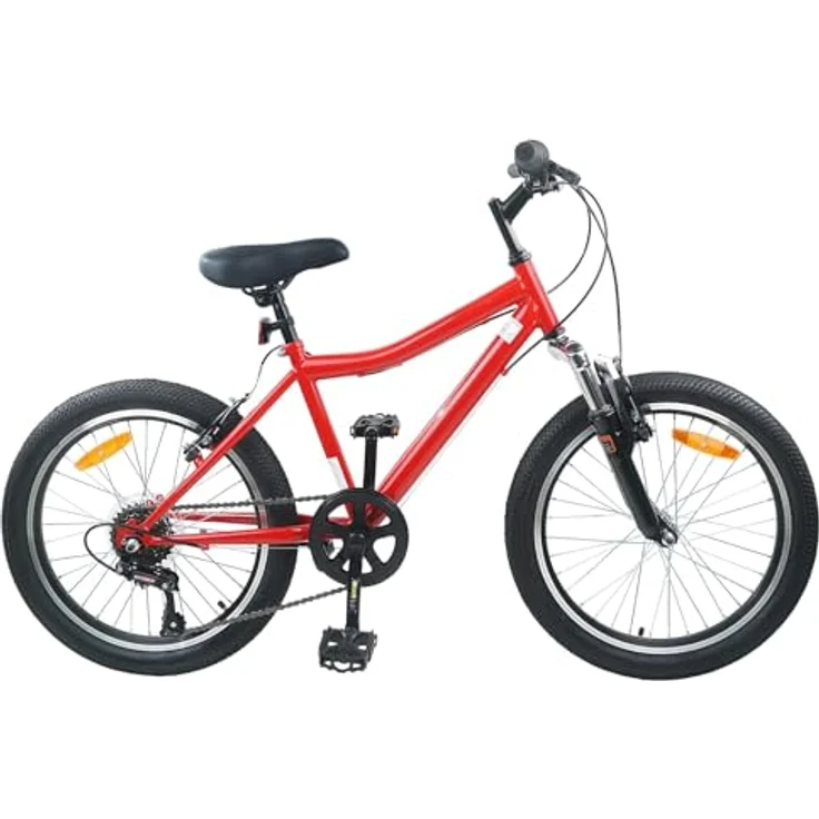 vidaXL Kinderfahrrad 24 Zoll, 6-Gang für 8-12 Jahre, rot, 158 x 53 x 100 cm – Bild 1