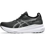 Asics GEL-KAYANO 31, Stabilitäts-Laufschuhe mit 4D Guidance System, Dämpfungstechnologie und atmungsaktivem Mesh, schwarz/silber, US 8 / EUR 39,5 / UK 6
