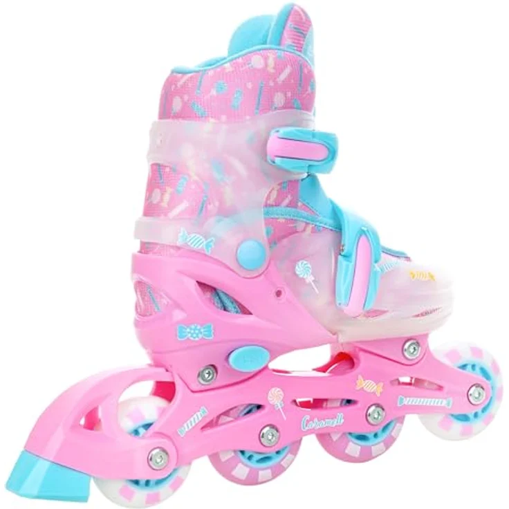 RAVEN Inline Skates Inliner für Kinder Mädchen, verstellbar, Caramell, Größe 30-33 (18,5cm-20,5cm), Double-Vent-System, DSAS, leichtes Polycarbonatschale – Bild 3