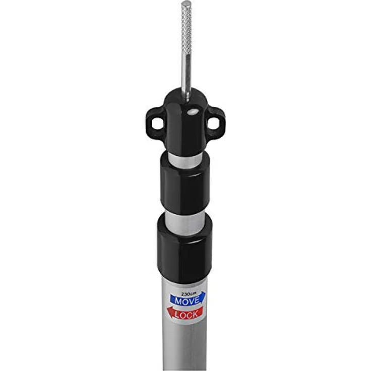 ProPlus Teleskop Zeltstange 93-230 cm, 2er Set, Aluminium, stufenlos einstellbar, silber schwarz – Bild 5