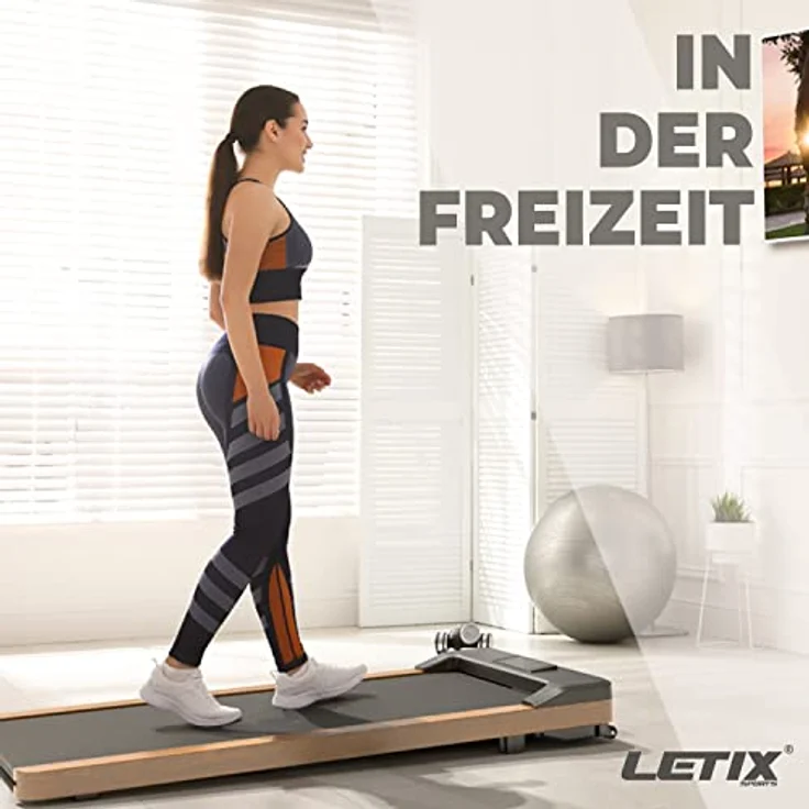 Letix Sports Laufband DeskWalk360 Motorisiert mit LCD-Display, Schreibtisch Heimtrainer Elektrisch (Antistatische Lauffläche, Ultra Slim Design) - Preisvergleich – Bild 3