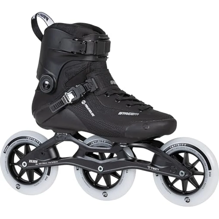 Powerslide Stream Classic 125, Inline-Skates mit TRINITY 3-Punkt-Befestigungssystem und 125mm Rädern, Schwarz, EU 38 – Bild 3