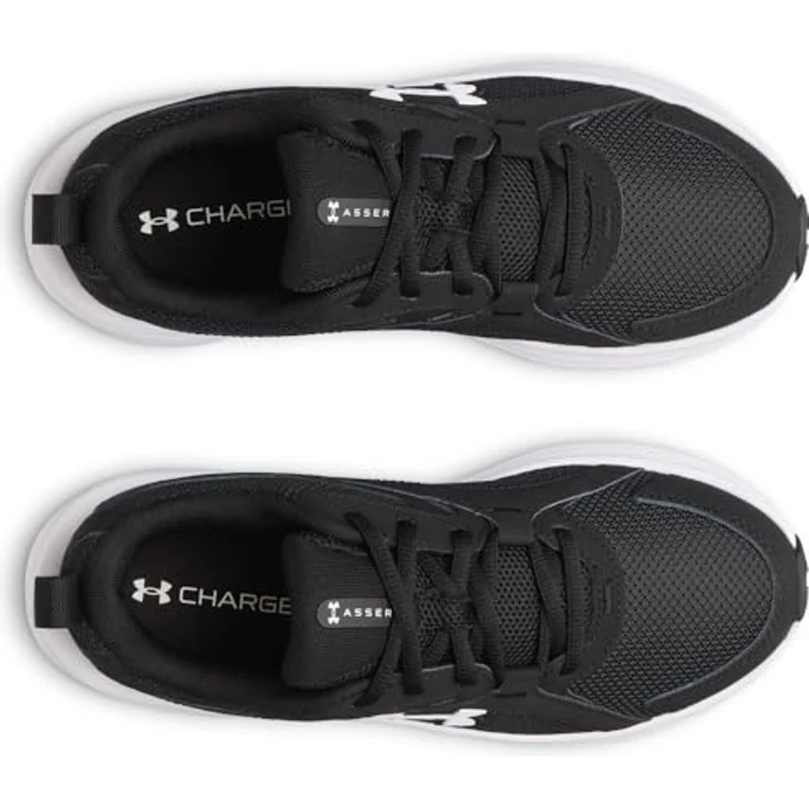 Under Armour Ua W Assert 11, Damen Laufschuhe mit Atmungsaktivem Stretch-Mesh, Schwarze Farbe, Größe 7.5 – Bild 4
