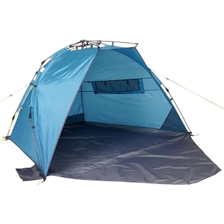 Uquip Strandmuschel Speedy Petrol, 150 x 115 x 200 cm, UPF 50+ Strandzelt mit Quick-Up System, wasserdicht, ideal für Strand, Camping & Picknick – Bild 1