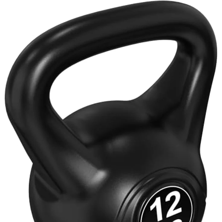 Tunturi Kugelhantel, Kettlebell PVC, 12 kg mit Sandfüllung für effektives Ganzkörpertraining – Bild 5