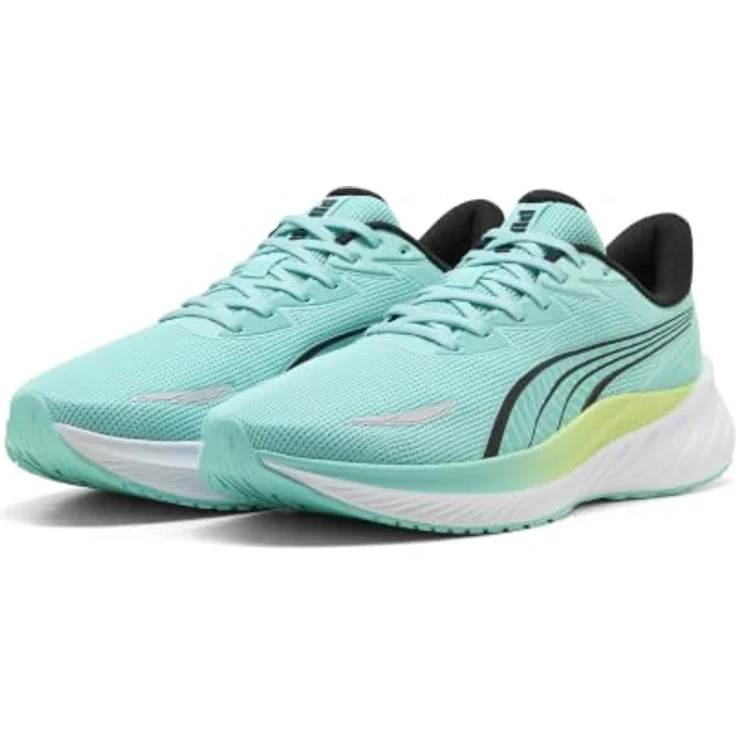 PUMA Pounce Lite 2 Herren Laufschuh, atmungsaktiv, in Intense Mint-Sunny Lime-PUMA Black, Größe 37 EU – Bild 1