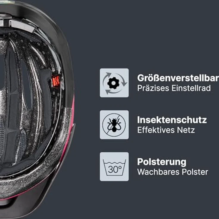 Uvex True CC, E-Bike Helm euphoria-schwarz matt mit integrierter Sonnenblende, Größe 55-58 cm, optimal belüftet – Bild 3