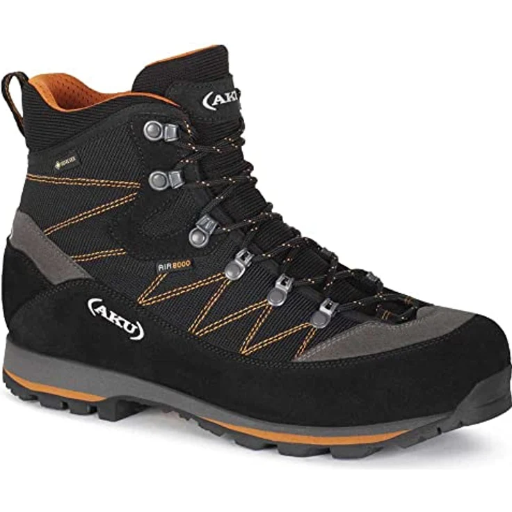 AKU Trekker Lite 3 Wide GTX, Wanderschuhe für Herren, schwarz/orange, EU 47, leicht und atmungsaktiv, GORE-TEX® Futter, Vibram® Sohle – Bild 2