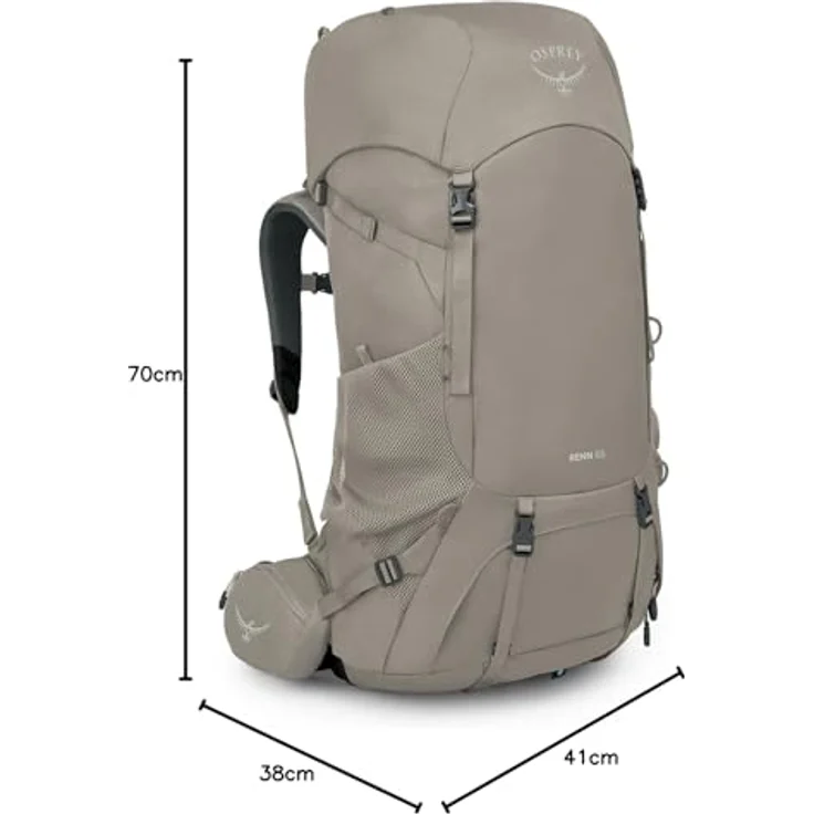 Osprey Renn 65, Trekkingrucksack 67 cm, grau, 100% Polyester, Maße 37 cm x 36 cm – Bild 8