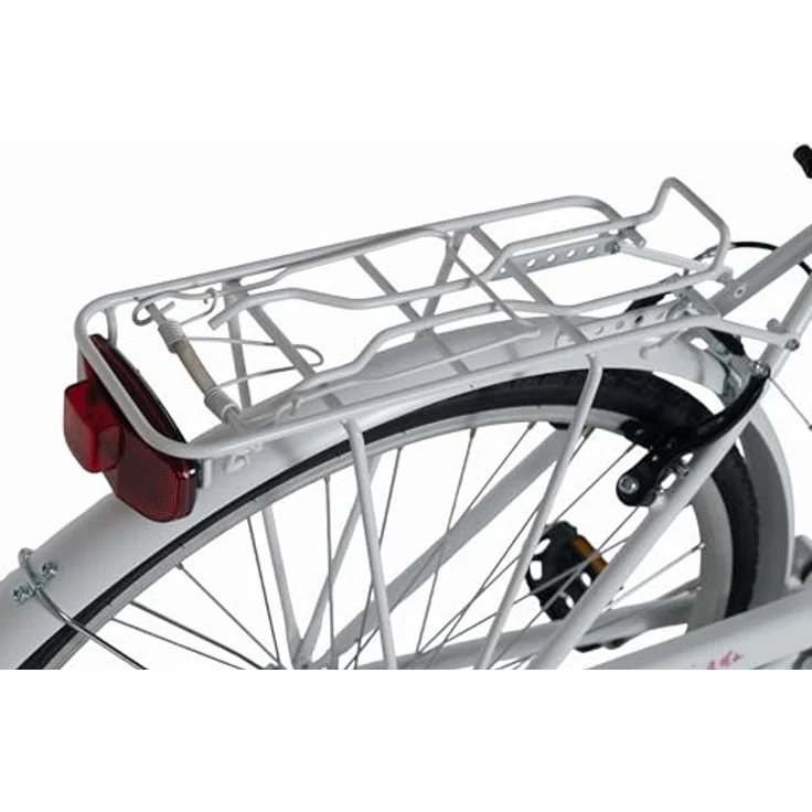 DaCapo Citybike 28'' Papilio, 6-Gang-Schaltung, weiß mit Schmetterlingsmotiven, für Körpergrößen 160-185 cm, mit Korb – Bild 6