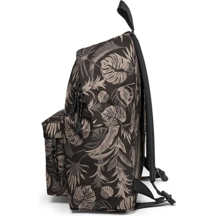Eastpak Padded PAK'R, Wanderrucksack aus wasserabweisendem Gewebe, Brize Black Grey mit tropischem Blattmuster – Bild 2