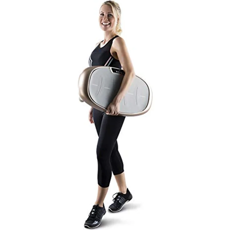 VITALmaxx Vibrationstrainer mit 30 Vibrationsstufen und 3 Programmen und LCD-Display | Ganzkörpertraining zu Hause, inklusive Expanderbänder und Fernbedienung [Champagner] - Preisvergleich – Bild 5