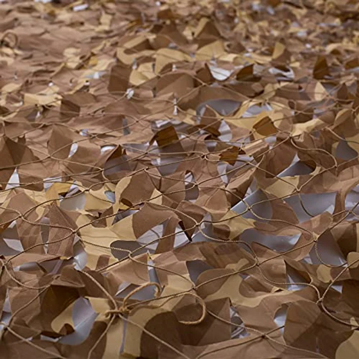 Velity Tarnnetz, Army Tarnnetz Camouflage für Garten und Camping, Desert 2 x 3 m, leicht und vielseitig einsetzbar – Bild 2