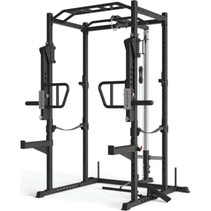 Atletica R5-Boost Power Rack | Squat Rack mit Jammer Arms | 195 cm Höhe | Hohe Belastungsgrenze und stabile Konstruktion – Bild 5
