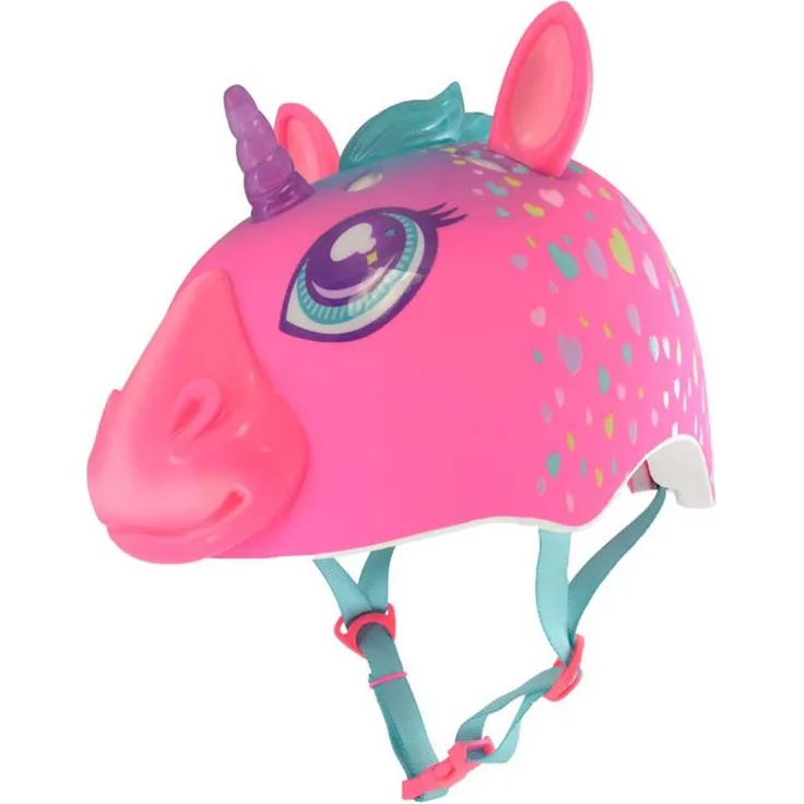 Raskullz Super Rainbow LED Junior-Helm, Fahrradhelm für Kinder, Größe 50-54 cm