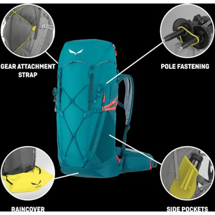 Salewa Alp Trainer 30L Rucksack, 100% Nylon, 65 cm, Farbe Syrah, ideal für Wanderungen – Bild 3
