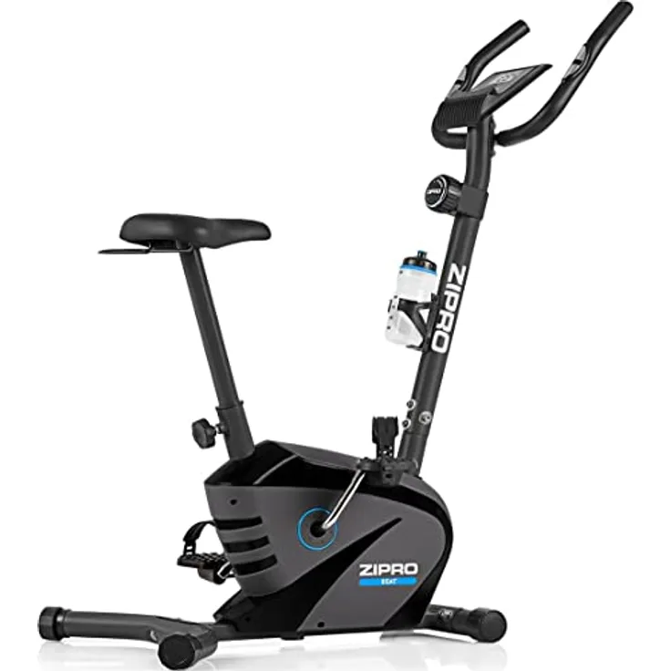 Zipro Heimtrainer Fahrrad Beat, Ergometer Fitnessbikes, Magnetisches Fahrradtrainer, Ergometer Fahrrad bis 120kg, Indoor Bike, Trainingsfahrrad für zuhause, Fahrradergometer Batteriebetrieben