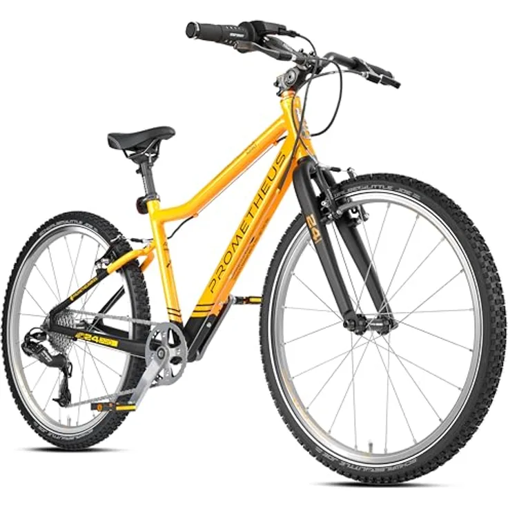 PROMETHEUS BICYCLES PRO 24 Zoll Kinderfahrrad, 8 Gang SRAM Schaltwerk, ultraleicht (9.0 kg) Alurahmen, V-Brakes, SCHWALBE Reifen, in Lila