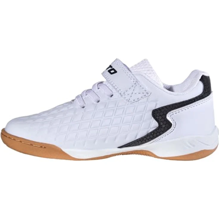 Lotto Dasher K Kinder Low Top Sneaker 2600920K, Klettverschluss, Gummi-Sohle, Weiß/Schwarz, Schuhgröße 33 EU – Bild 6