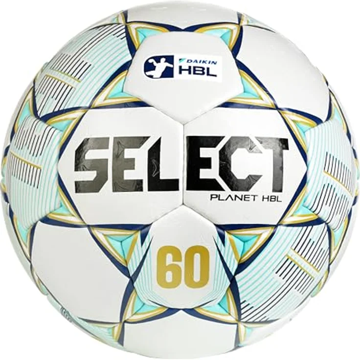 Select Planet HBL v25 Gr. 2, Handball mit hervorragender Griffigkeit und Null-Flügel-Blase, grau/blau – Bild 1