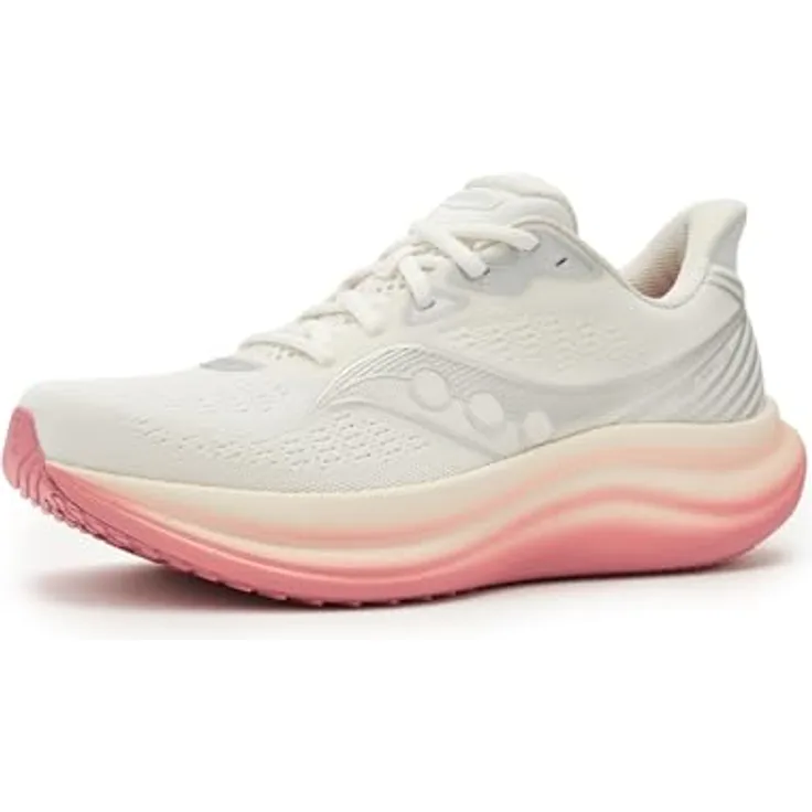 Saucony Triumph 23, Damen Laufschuhe mit PWRRUN-Zwischensohle, atmungsaktivem Mesh und reflektierenden Elementen, normalweite, 10 mm Sprengung, ca. 430 g