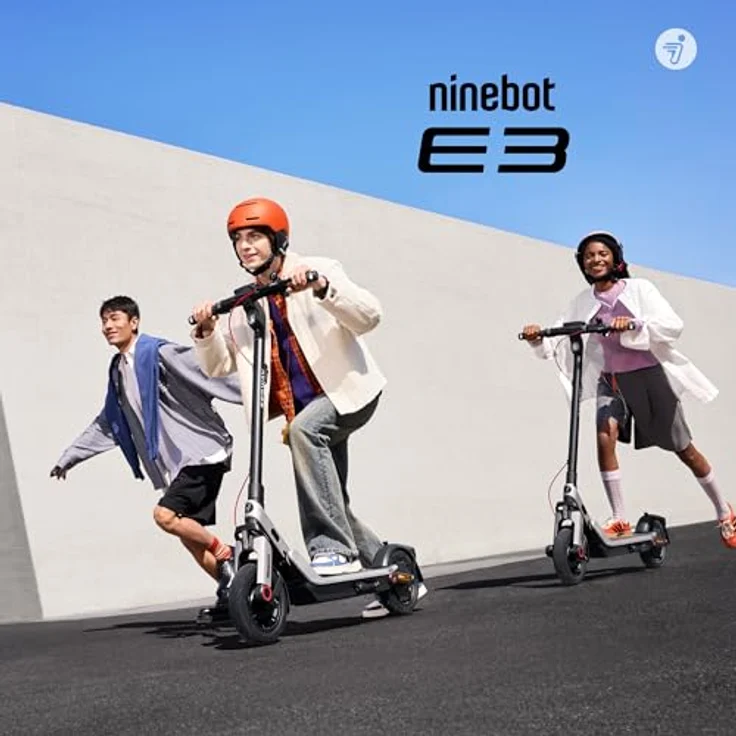 Segway-Ninebot E3 D E-Scooter, 800W Motor, 45km Reichweite, faltbar & leicht (17,5kg), Federung vorne & hinten, IPX5, 10-Zoll Reifen, Straßenzulassung – Bild 2