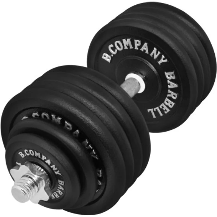 Bad Company Guss Kurzhantel-Set 50Kg (1 x Kurzhantelstange 51cm, 2x1,25, 2x2,5 und 8x5Kg Hantelscheiben) Hantelset Hanteln Gewichte, verchromte Stange, klassisches Design – Bild 1