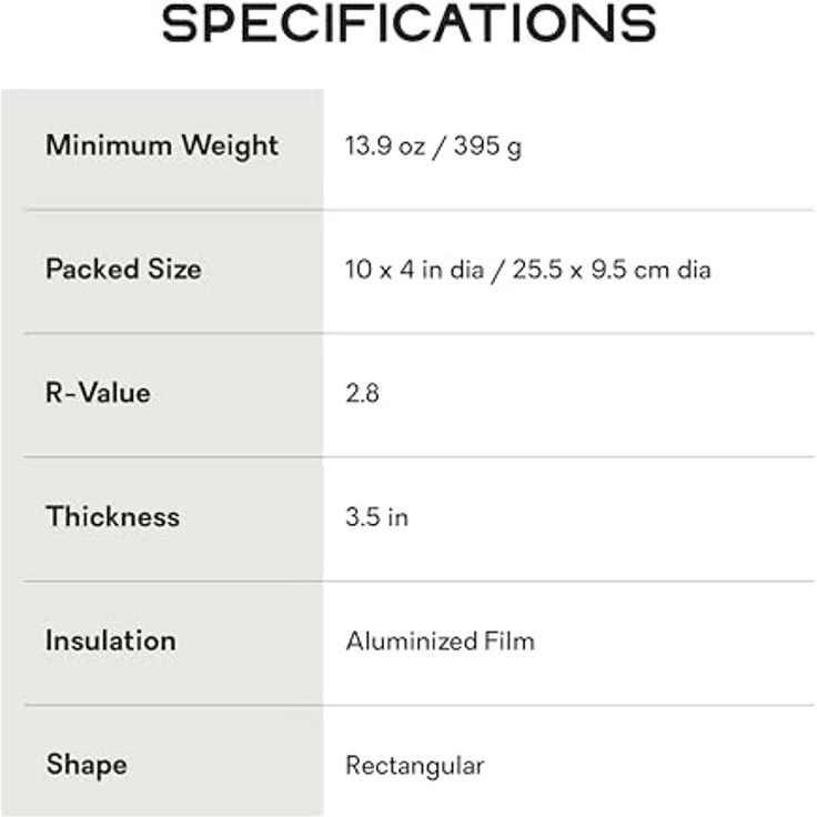 Nemo Equipment Tensor Trail Isomatte, leichte 3-Season Matte mit R-Wert 2,8, Mumienform, verschiedene Längen und Breiten, inkl. Vortex Pumpsack – Bild 6