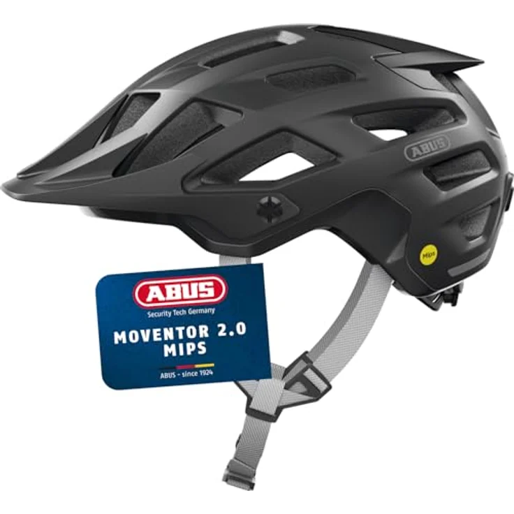ABUS MTB-Helm Moventor 2.0 MIPS, leichter All-Mountain-Helm mit optimaler Belüftung, Schwarz, Größe S – Bild 1